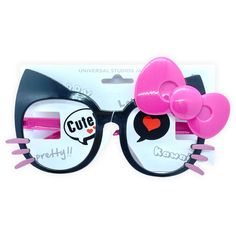 Universal Studios Japan Hello Kitty Frames (No Lens) Size: One Size Material: Plastic From The Universal Studios Japan, These Frames Are Black Accented With Hello Kitty’s Signature Bow In Pink And Whiskers! Adorable! These Are Frames Only, No Lens Included. New. Original Packaging. Authentic Sanrio Item; Imported From Japan. ”For Sale In Japan Only” Japan Hello Kitty, Hello Kitty Makeup Bag, Japan Character, Sanrio Accessories, Hello Kitty Makeup, Universal Studios Japan, Cat Items, Pink Sunglasses, Vintage Glasses