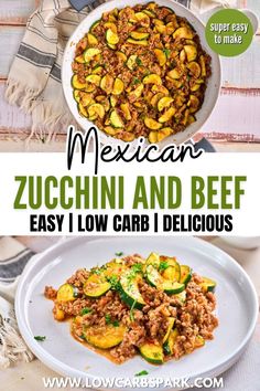 mexican zucchini and beef is an easy low carb meal