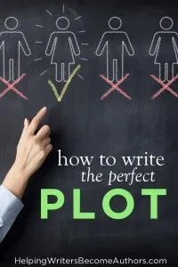 a person writing on a blackboard with the words how to write the perfect plot