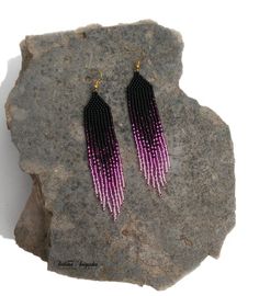 Fuchsia earrings Ombre earrings Long dangle earrings Pink dangle earrings Pink and black Statement earrings Dainty earrings Elegant earrings Sparkling earrings Gradient earrings Fringe earrings Czech glass earrings Seed bead earrings Fuchsia (pink-purple) black gradient elegant evening earrings. Length of the Earrings - 4 1/2 inches (11 cm) 100% handmade Czech seed beads. Shipping worldwide Gift packedge - FREE! Thanks for view! Please note that due to lighting effects, monitor's brightness, con Black Beads Dangle Earrings Gift, Black Beaded Dangle Earrings For Gifts, Black Beaded Dangle Earrings Gift, Dangle Tassel Earrings With Black Beads For Gift, Black Beaded Dangle Tassel Earrings As Gift, Black Tassel Earrings With Dangling Beads As Gift, Black Tassel Earrings With Black Beads For Gift, Gift Tassel Earrings With Black Beads In Dangle Style, Elegant Pink Jewelry With Black Beads