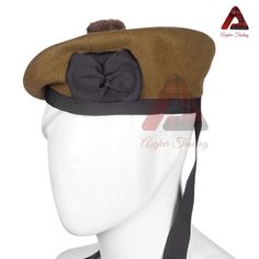 Scottish Highlander Military Piper BALMORAL KILT Hat Bonnet 100% Tan Wool Caps Piper Hat Handmade Kilts Hat\Cap Our Balmoral are made of 100% wool. Cap is Available in 10+ Different Wool Colors. Equally appreciated by men and women.  Costume Caps Sizes And orders of Different Wool Colors And Matching Diced Order Are Very Welcome.  This Handmade Fully Lined Balmoral with 2 straight hanging black polyester strips is an essential accessory to your parade outfit or family tartan kilts. Glengarry & Balmorals Caps Badges and Hackles are available in wide range of selection. Please measure your head and consult the chart below. Use a soft, flexible tape measure and measure around your head just above the ears. Measure comfortably, not too tight. Parade Outfit, Women Costume, Tartan Kilt, Wool Caps, Hat Handmade, Murphy Bed, Berets, Kilt, Hat Cap