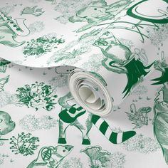 a green and white christmas wrapping paper