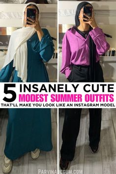 modest summer outfits Stylish Muslim Outfits, Short Skirts Outfits