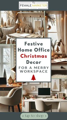 festive home office christmas decor for a merry workspace