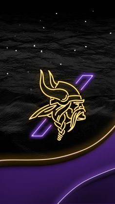 the minnesota state logo is shown on a purple and black background with water in the foreground