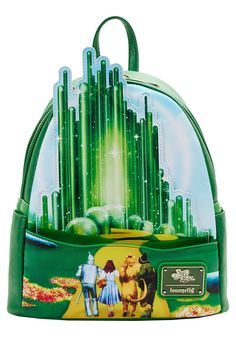 PRICES MAY VARY. Size: Standard Vegan leather mini backpack, fabric lining Appliqued and printed details Length adjustable shoulder straps 2 way top zipper closure, carrying handle Wizard Of Oz Emerald City, The Cowardly Lion, The Tin Man, The Yellow Brick Road, Cowardly Lion, Whimsical Accessories, Mini Mochila, City Backpack, Land Of Oz