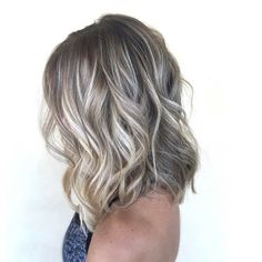 Ash Blonde Balayage Short, Balayage Long Hair, Gray Balayage, Ash Blonde Balayage, Balayage Hair Dark, Long Bob Haircuts, Cool Blonde, Brown Balayage, Hair Shades