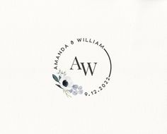 the monogrammed logo for amanda & william