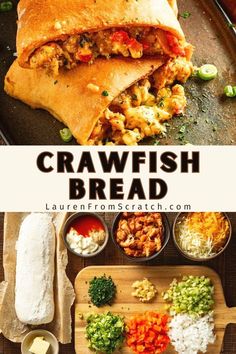 Creamy cheesy cajun crawfish bread. The buttery pastry crust holds a rich filling made from fresh crawfish, savory seasonings, and melty cheese. Ideal for Mardi Gras, jazzfest party, or a weekend appetizer, it brings that authentic New Orleans flavor straight to your table. Serve warm and watch everyone enjoy each flavorful bite. Head to LaurenFromScratch.com for more crawfish recipes.