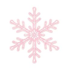 a pink snowflake on a white background