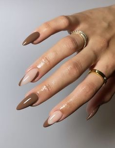 Fall nails click on the image and buy on Amazon Almond Coffin Shaped Nails, Fall Nail Colors Long Nails, Classy Almond Shaped Acrylic Nails, Acrylic Nails Almond Shape Design, Sultry Nail Designs, Almond Acrylic Nails Neutral, Neutral Simple Nails, Nuteral Nails Fall, Long Almond Nails Designs Winter