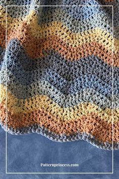 a crocheted blanket is shown with the text overlay