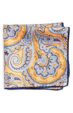 A neat pattern marks this stylish pocket square cut from pure silk. 17" square 100% silk Dry clean Imported Silk Pocket Square, Pocket Squares, Square Cut, Pocket Square, African Print, Pure Silk, Dry Clean, Top Brands