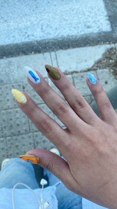 Greek Mythology Nails, Italian Summer Nails, Mama Mia Nails, Greece Nails, Martini Nails, Italy Nails, Euphoria Nails, Mama Mia, 8th Grade