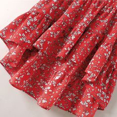 Red Ruffle Detail Irregual Hem Maxi Skirt Red Mini Skirt Dresses For Spring, Red Flowy Tiered Skirt Dress, Red Flowy Skirt For Spring, Red Skirted Casual Dress, Red Flowy Tiered Dress, Red Tiered Skirt For Summer, Red Casual Skirted Dress, Casual Red Skirt With Ruffle Hem, Red Skirted Bottoms For Spring