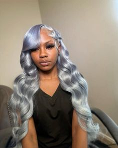 Lace Wigs Styles, Sew In Wig, Wig Install, Grey Wig, Braided Hairstyles For Teens