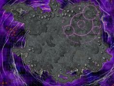 an abstract purple and black background with the letter e in it's center surrounded by smaller circles