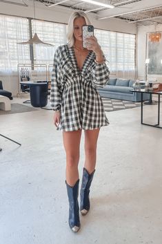 A pact to alwayssss dress this cute!! These plaid rompers are seriously the cutest for any occasion!! Plaid kimono sleeve romper with plunging neckline Material is Polyester Hang to dry Model is 5'7 wearing a small SHOP THE LOOK Small Medium Large Length 30" 31" 32" Bust 25" 26" 27" Wedding Guest Romper, Party Bottoms, Denim Romper, Shop The Look, Kimono Sleeve, Maxi Dress Party, Western Dresses, Sleeved Romper, Black Romper