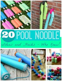 pool noodle ideas and hacks for kids to use in their backyard or yard