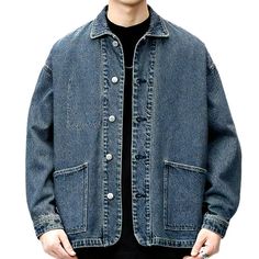 Introducing our 2023 Autumn-Winter Collection Vintage Roomy Men's Jeans Jacket the perfect blend of classic style with a modern twist! This 90s-inspired stonewashed denim jacket features an oversized fit and buttoned closure, topped with Viscose accents for an added dose of luxury.Why You Should Invest In This JacketThis timeless piece is not just a fashion statement, but a testament to style and elegance. With its intricate detailing and impeccable craftsmanship, this jacket is sure to become a Jean Jacket Men, Oversized Denim Jacket, Denim Jacket Men, Mens Denim, Winter Collection, Jean Jacket, Oversized Fits, Mens Jeans, Vintage Collection