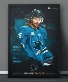 an image of a hockey player on a poster