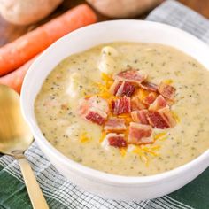 Broccoli Potato Soup {Quick & Cheesy!} +VIDEO | Lil' Luna Loaded Broccoli, Crock Pot Baked Potatoes, Recipes Cabbage, Easy Skillet Dinner, Soup Quick