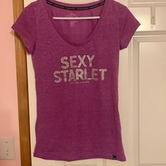 Nwot Victoria Secret T-Shirt Glitter And Rhinestones Victoria's Secret Crew Neck T-shirt, Cotton Glitter Print T-shirt, Victoria's Secret Casual Graphic T-shirt, Victoria's Secret Casual Graphic Print T-shirt, Graphic Tee With Glitter Print And Short Sleeves, Victoria's Secret Graphic Print T-shirt, Shoe Nails, Fancy Dresses, Dream Wardrobe