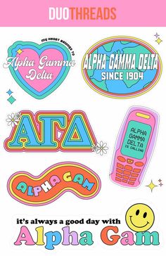 some stickers that say it's always good day with aloha gum