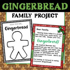 the gingerbread family project is an easy way to teach kids about gingerbread