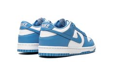 DESCRIPTION Style: Nike Dunk LowUNC (2021/2024) (GS)Colorway: White / University Blue - WhiteRelease Date: 06/24/2021Sku: CW1590-103 Unc Shoes, Painted Canvas Shoes, Retro Basketball Shoes, Hype Shoes, Shoe Inspo, Stadium Goods