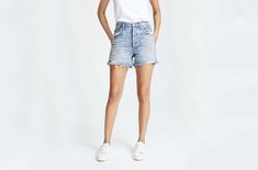 Ripped High-rise Relaxed Fit Jean Shorts, Ripped High Rise Relaxed Fit Jean Shorts, Ripped High Rise Jean Shorts With Relaxed Fit, Ripped Cutoff Bottoms For Everyday, Faded Bottoms For Everyday Summer Wear, Faded Summer Bottoms For Everyday Wear, Distressed High Rise Shorts With Relaxed Fit, Distressed High-rise Relaxed Fit Shorts, Distressed High Rise Relaxed Fit Shorts