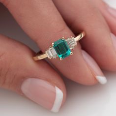 🎁We have extended our returns and exchange policy: Contact Us within 14 days of delivery Ship items back within 30 days of delivery Art deco emerald engagement ring, 1-carat emerald, colombian lab-grown 7x5mm & 4 Moissanite Baguette 0.50 ctw, 14k gold unique GioielliRings design makes a regal statement that is bound to become a family heirloom. MORE INFORMATION ❥ The craft period is about 10-14 business days. ❥ Free shipping via DHL ❥ Available in a combination of 14K Rose Gold, 14K Yellow Baguette Cut Emerald Ring For May Birthstone, Emerald Cut Emerald Ring With Baguette Diamonds, Art Deco Emerald Engagement Ring, Elegant Emerald Cut Emerald Ring With Baguette Diamonds, Elegant Emerald Cut Ring With Baguette Diamonds, Art Deco Engagement Ring Emerald, Emerald Gemstone Engagement Ring, Emerald Engagement Ring Green, Art Deco Emerald