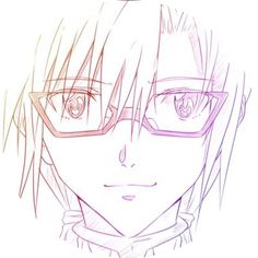 an anime character with glasses and a tie