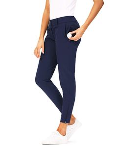 PRICES MAY VARY. 【PRO GOLF PANTS MATERIAL】Choose our comfy golf pants for women, the high UPF50+ protect you against the Sun’s harmful rays. The fabric feels lightweight and breathable. Moisture-Wicking keep you dry and cool. Wrinkle-Free and Machine Washable for Easy Care. Slim fit design with a low-rise waist, Please feel free to choose larger size. 【5 FUNCTIONAL POCKETS】This Hiverlay outdoor pant provides Large Capacity to hold everything. Two Front Side pockets for phone or card case. Two Ba Cheap Fitted Bottoms For Training, Adidas Golf Pants Women, Nike Womens Golf Pants, Bell Bottom Yoga Pants, Golf Pants Women, Long Sleeve Running Shirt, Women Office, Outdoor Pants, Golf Outfits Women