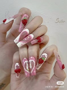 Unusual Nail Designs, Cartoon Nails, Punk Nails, Cute Simple Nails, Cute Nail Art Designs, Goth Nails, Colored Acrylic Nails, Pretty Gel Nails, Really Cute Nails