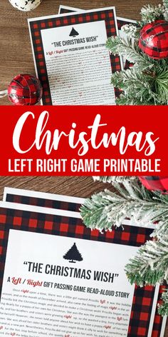 christmas letter game printable for kids to play on the table with ornaments and decorations