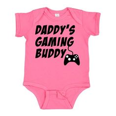 Daddy's Gaming Buddy with Controller Baby Bodysuit are the perfect gift for the little one you know following in their Dad's footsteps! Our unisex one piece baby bodysuit make great gift for newborns, babies, infants, baby showers and expectant moms. An ideal gift for any new parent who will want one in every color. Baby Bodysuit. Size: 12 Months.  Color: Pink.  Gender: male.  Age Group: infant. Clothes Country, Baby Clothes Country, Baby Clothes Newborn, Enhypen Niki, Western Babies, Hrithik Roshan, Toddler Boy Outfits, Baby Boy Or Girl, Baby Outfits Newborn