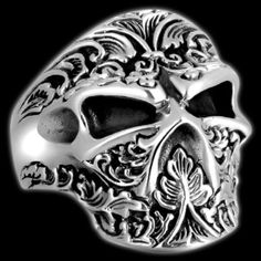 Just in! This unique Punk Skull Ring for $34.99. Punk Rock Style, Skull Wedding Ring, Heart Wedding Rings, Punk Skull, Skull Rings, Gothic Ring, Skull Wedding, Mens Silver Jewelry, Silver Skull Ring