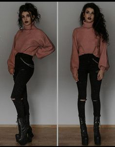 Maroon And Black Outfits For Women, Style Skater Skirt, Edgy Outfits For Women Over 30 Grunge, Edgy Cold Weather Outfits, Witchy Rocker Style, Grungy Outfit Ideas, Moody Outfit Aesthetic, Goth Bar Outfit, Alt Cold Weather Outfits