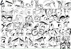 an image of many different faces drawn in black and white