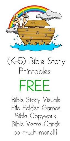 the bible story printables for kids