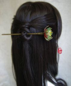 Gradually changes in color the blue water by Numerousflowerfall Blue Water Lily, Hair Color Asian, Lily Lotus, Hair Comb Bridal, Parts Of A Flower, Hair Slide, Hair Stick, Flower Hair Accessories, Clip Hair