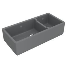 an image of a double sink in grey