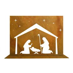 paper cut nativity scene depicting the birth of jesus