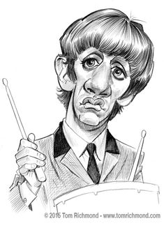 a black and white drawing of a man holding a drum stick in front of his face