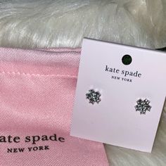 Brand New Clear/Silver Smoke Free Home Silver Kate Spade Earrings Gift, New York Eats, Flower Stud Earrings, Flower Stud, Spade Jewelry, Kate Spade Jewelry, Flower Earrings Studs, Flower Studs, Earrings Color