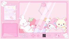 an image of a tv screen with some cute animals on it's display surface