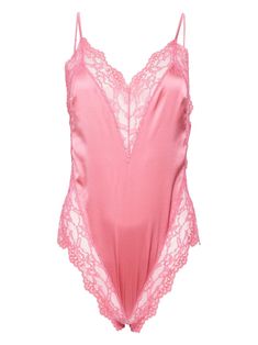 flamingo pink silk blend stretch-design lace panelling adjustable shoulder straps scallop edge pull-on style Just a reminder that this piece must be tried on over your own garments. Flamingo Pink, Pink Lingerie, Scallop Edge, Just A Reminder, Lace Panelled, Pink Silk, Pastel Pink, Nightwear, Shoulder Straps