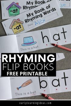 these rhyming flip books are great for beginning and ending sounds