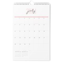 a calendar with the word joy written on it and pink stripes in front of it